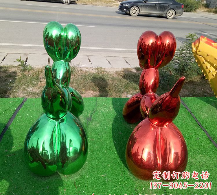 泉州不锈钢气球狗雕塑