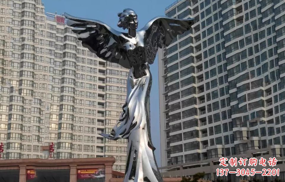 泉州不锈钢人物天使雕塑