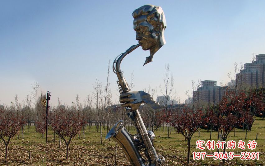 泉州不锈钢萨克斯雕塑流动的美丽