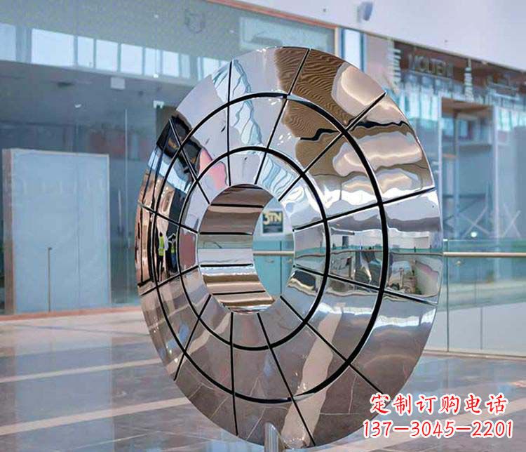 泉州不锈钢圆环雕塑——精美的艺术精品