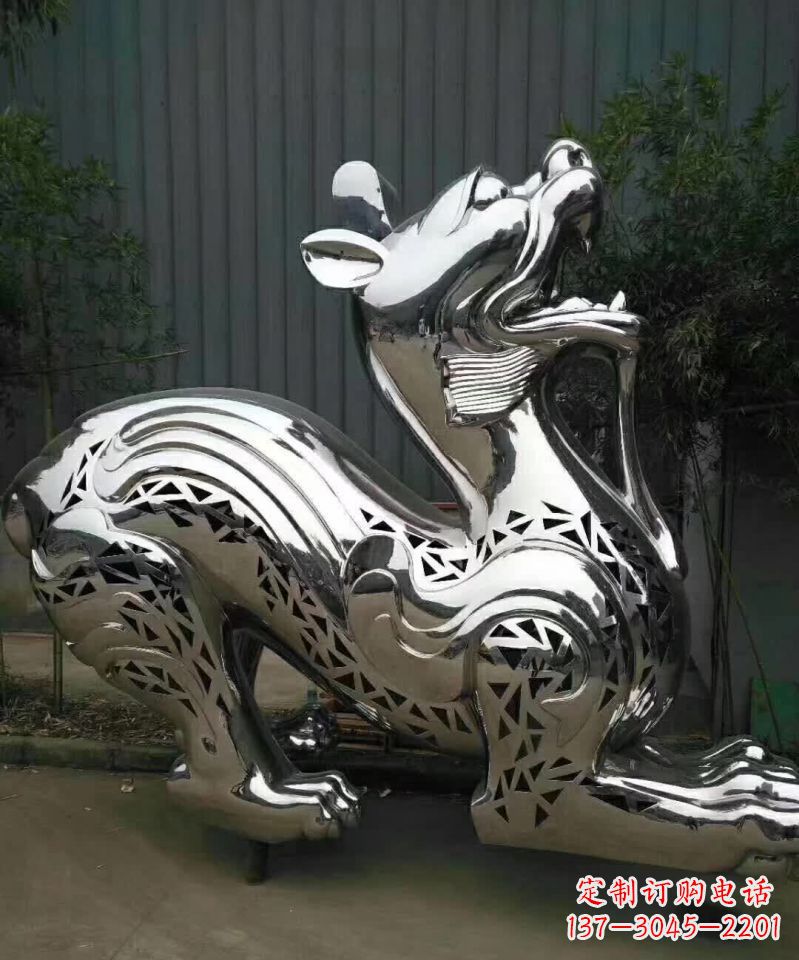泉州不锈钢麒麟象征着祥和与美好