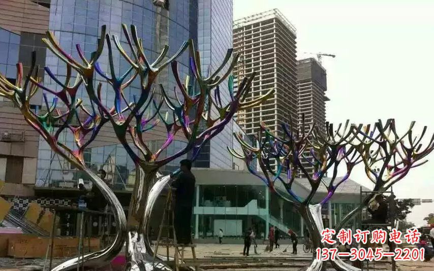 泉州不锈钢树枝景观雕塑