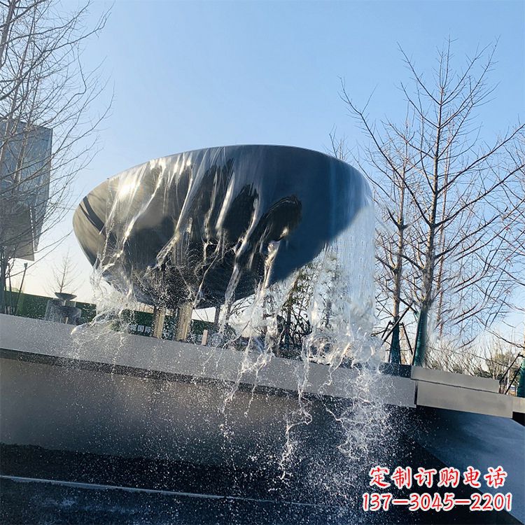 泉州不锈钢水钵瀑布喷泉雕塑艺术与美感的完美结合