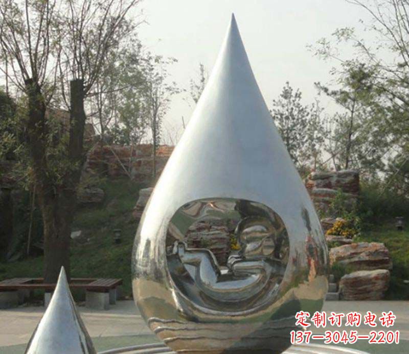 泉州不锈钢水滴雕塑精致简约的艺术之美