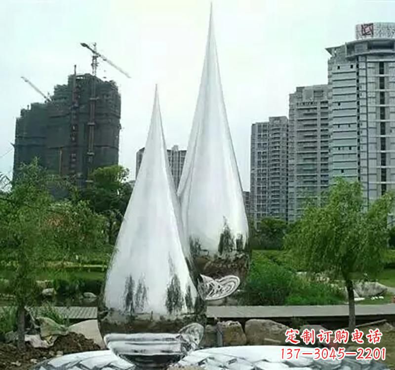 泉州不锈钢水滴拱门雕塑