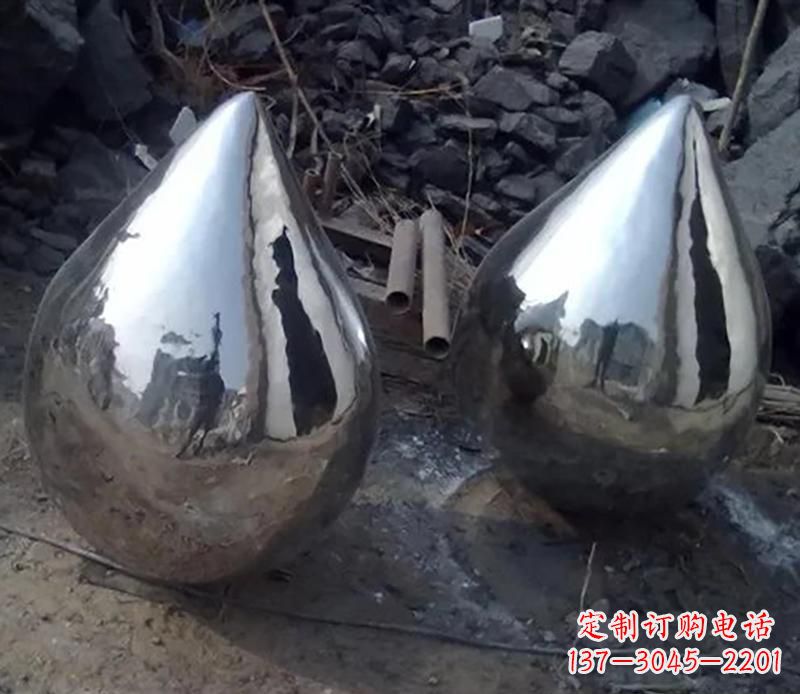 泉州不锈钢水滴景观雕塑