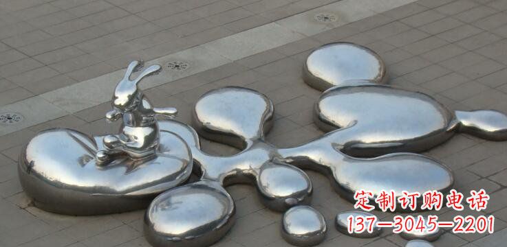 泉州不锈钢兔子雕塑景观的美丽添彩