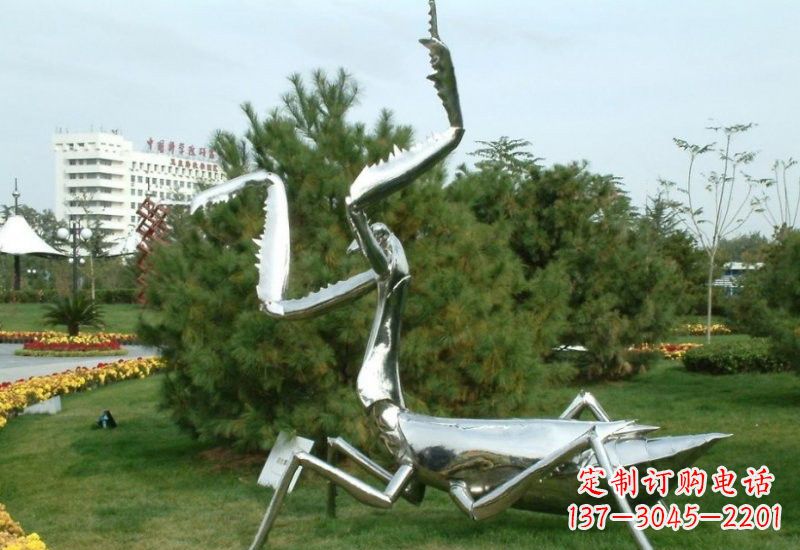 泉州不锈钢螳螂雕塑艺术的精美结晶