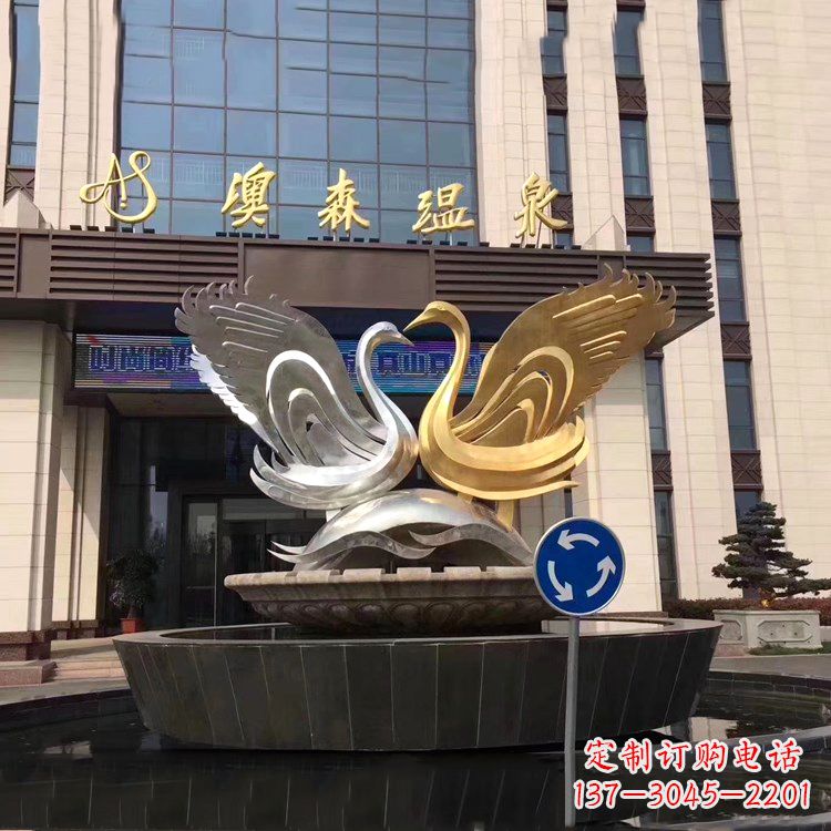 泉州不锈钢天鹅景观雕塑