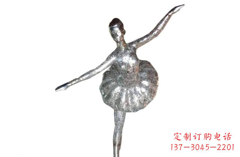 泉州不锈钢跳芭蕾的女孩雕塑