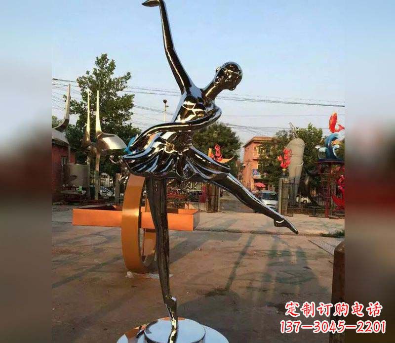 泉州不锈钢跳舞美女雕塑
