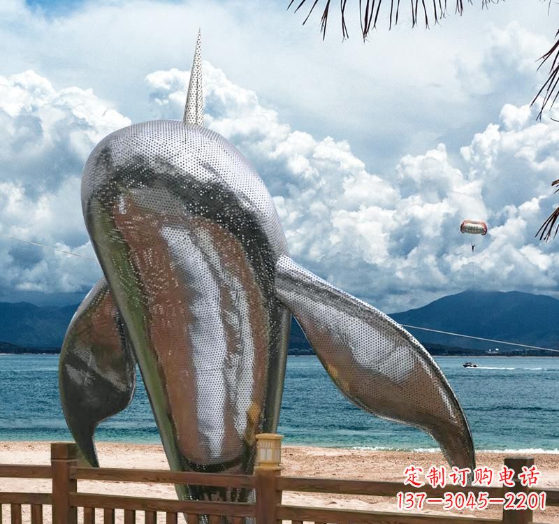 泉州不锈钢鲸鱼雕塑精美绝伦