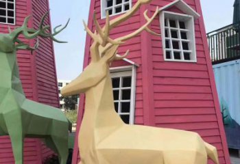 泉州不锈钢烤漆小鹿雕塑让你的家园更加美丽
