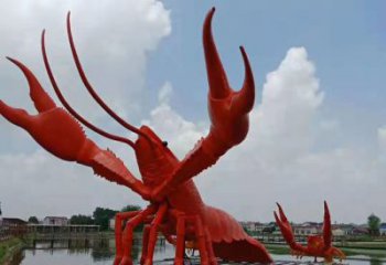 泉州不锈钢龙虾动物雕塑艺术之美