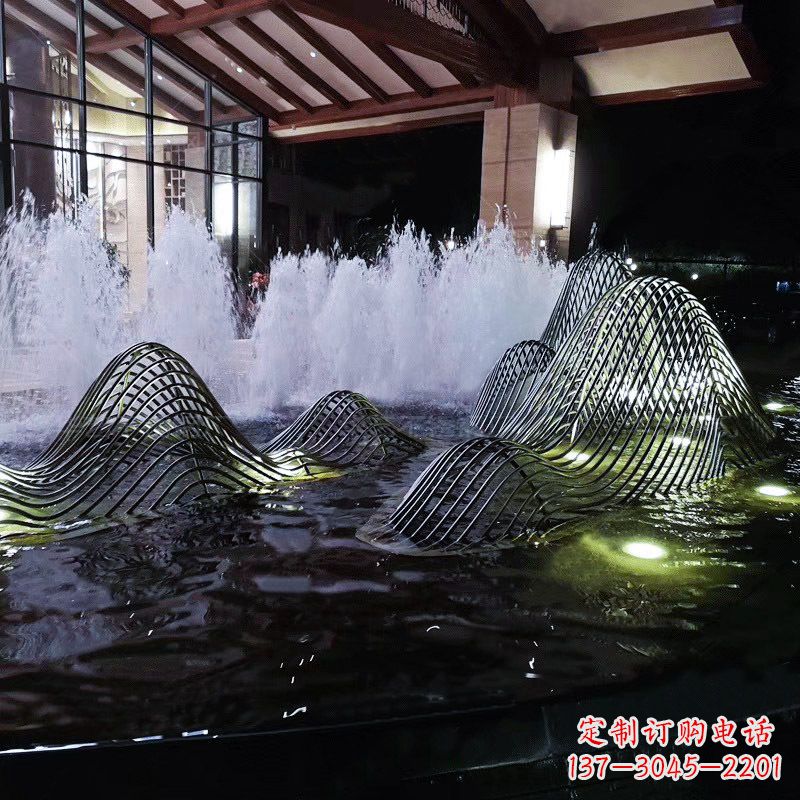 泉州不锈钢铁艺水景假山