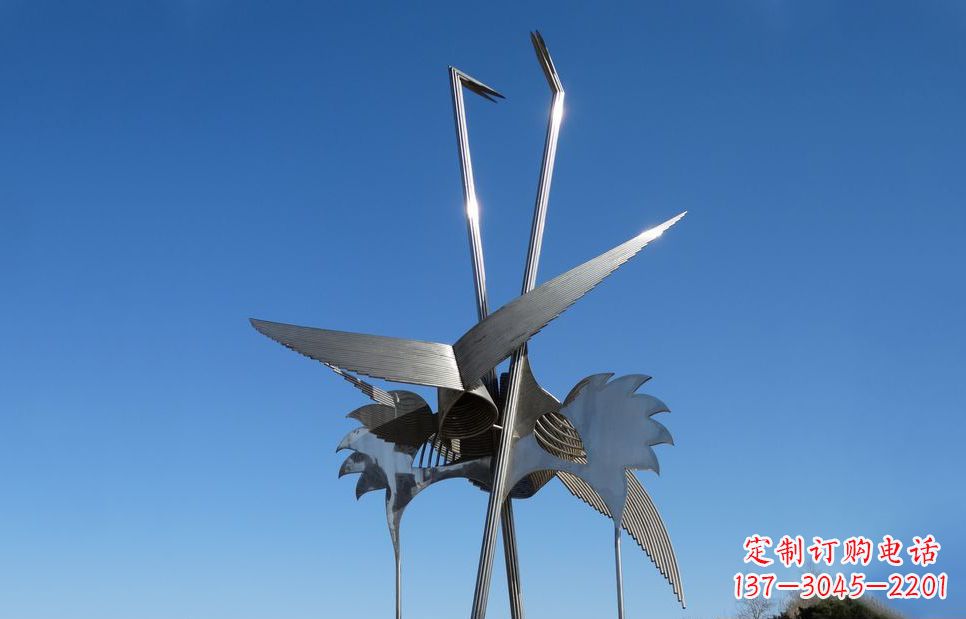 泉州不锈钢鸵鸟抽象动物雕塑