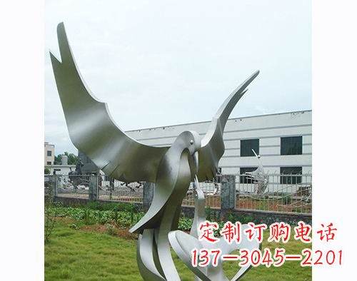 泉州不锈钢喂食动物雕塑