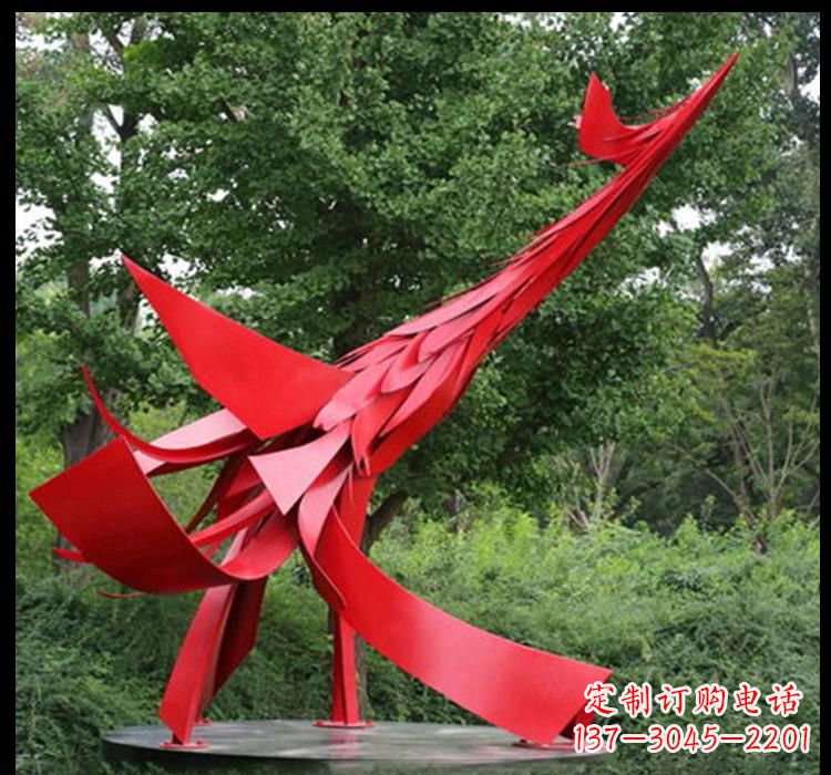 泉州不锈钢现代动物凤凰雕塑