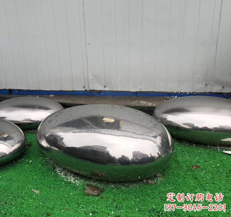 泉州不锈钢现代艺术鹅卵石雕塑