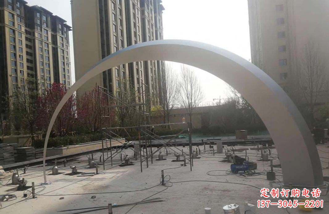 泉州不锈钢小区拱门雕塑美化环境