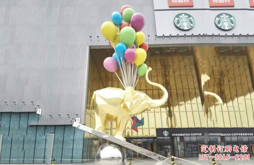 泉州小象踩球不锈钢雕塑的魅力