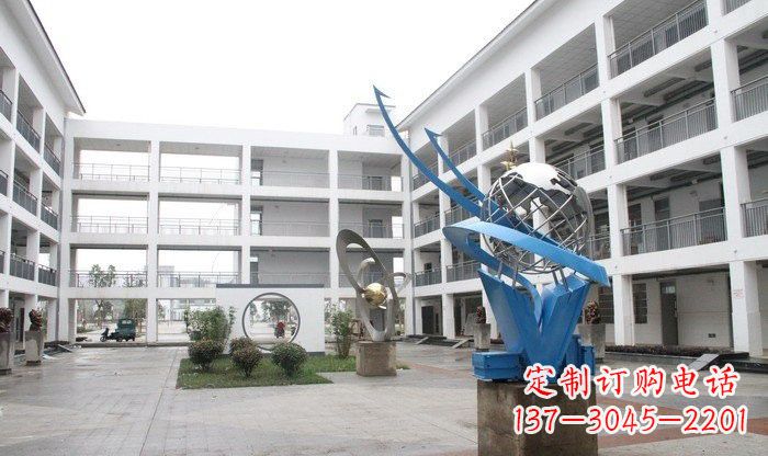 泉州不锈钢地球雕塑缔造美丽的校园