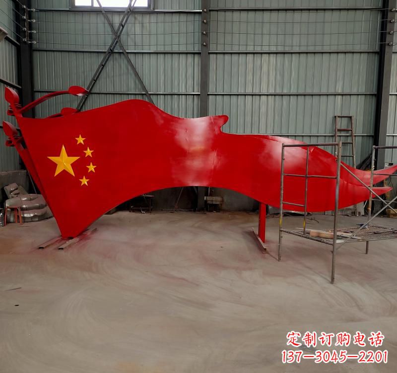 泉州不锈钢校园党旗雕塑传承红色基因