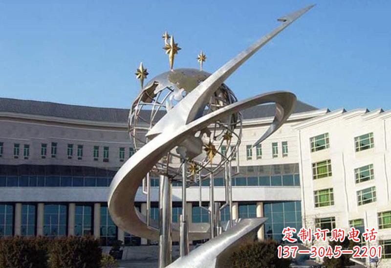 泉州不锈钢校园地球雕塑——展示地球之美