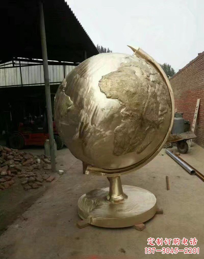 泉州不锈钢校园企业地球仪雕塑