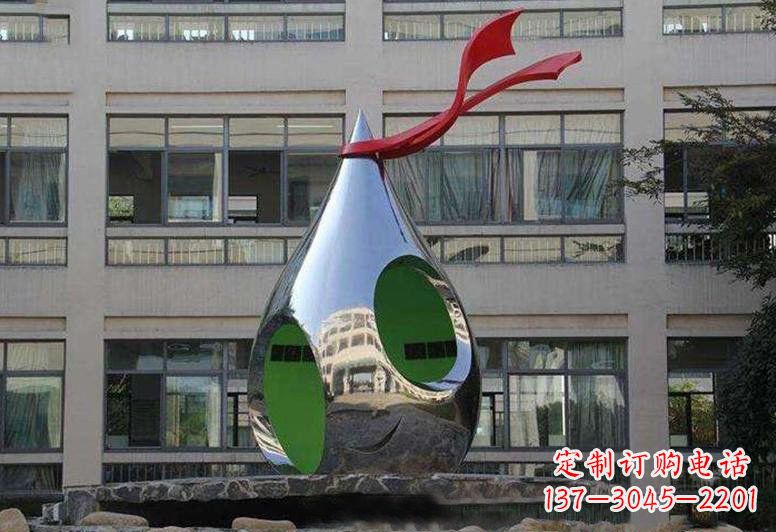 泉州不锈钢校园水滴雕塑