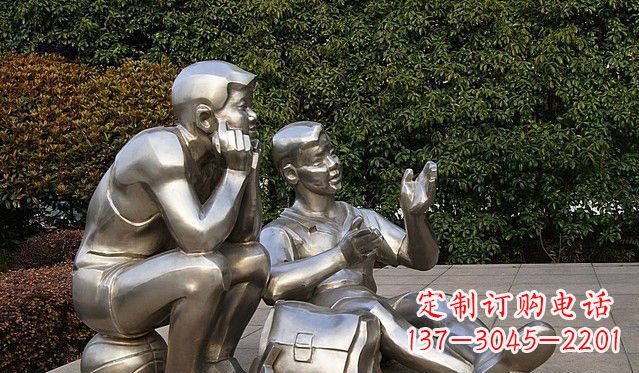泉州不锈钢的学生雕塑