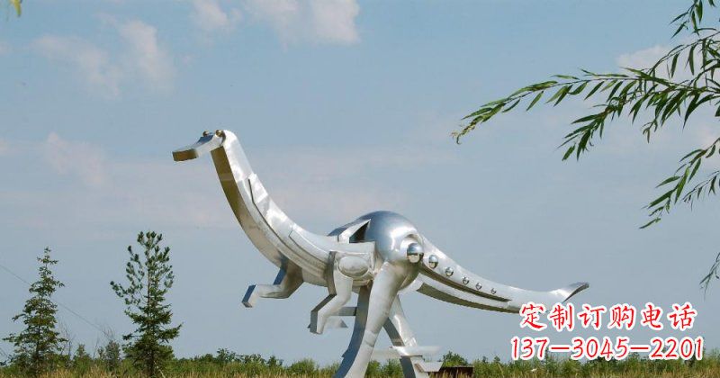 泉州不锈钢鸭嘴龙公园动物雕塑