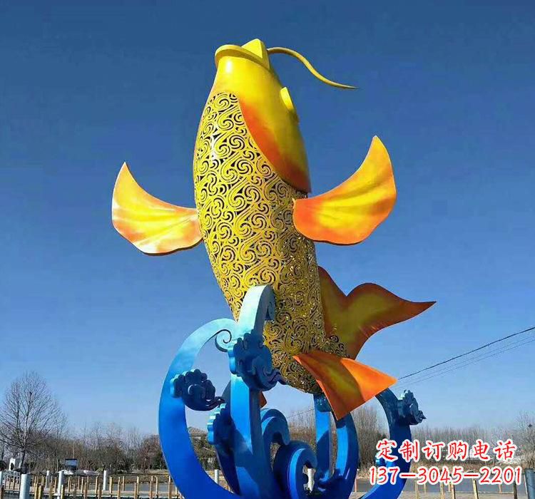 泉州不锈钢艺术鲤鱼雕塑