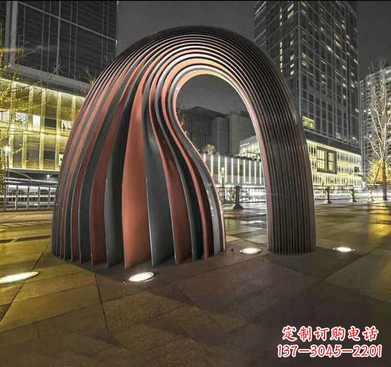 泉州不锈钢异形拱门雕塑精致古典风格