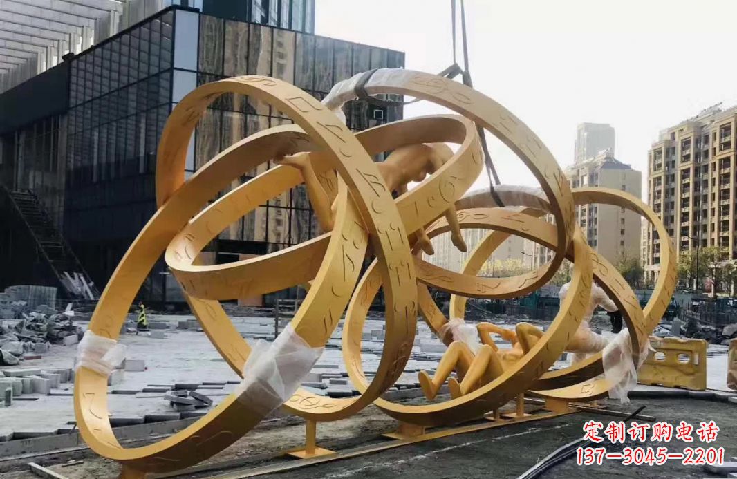 泉州不锈钢音符运动人物雕塑艺术融合音乐