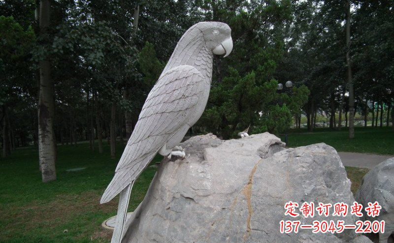 泉州不锈钢鹦鹉精美的雕塑艺术