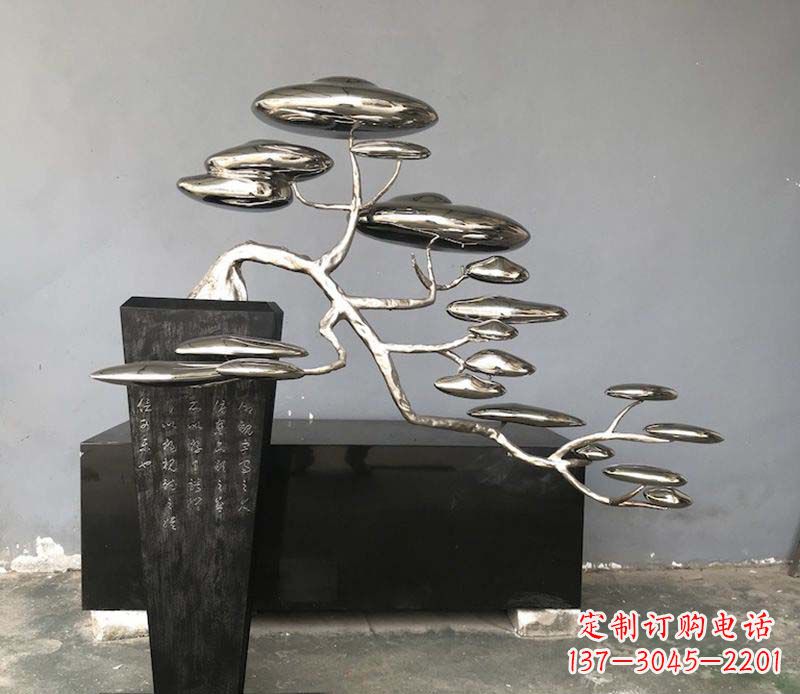 泉州不锈钢迎客松雕塑雕塑带来的美丽