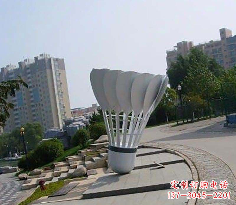 泉州不锈钢羽毛球雕塑1