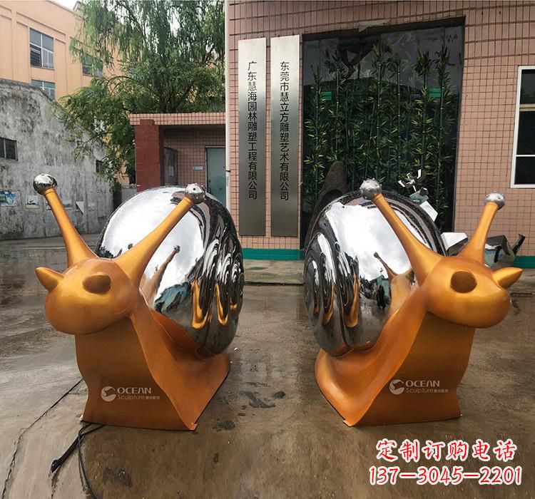泉州不锈钢蜗牛雕塑——精致美观的园林装饰