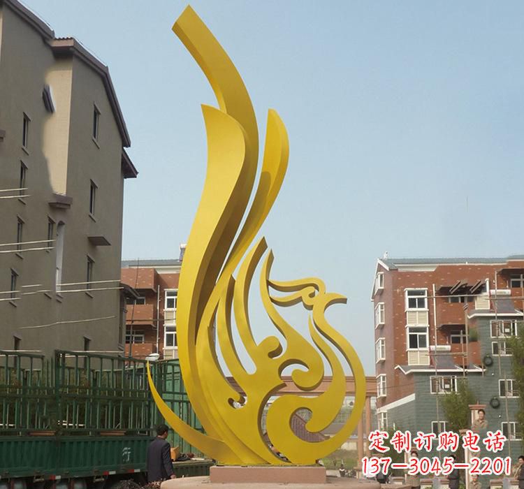 泉州不锈钢园林凤凰雕塑