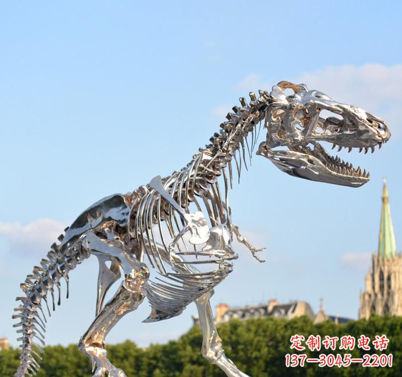 泉州不锈钢恐龙雕塑精致纪念它们的存在