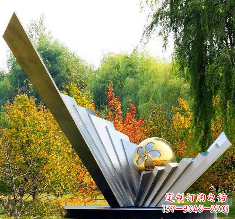 泉州不锈钢扇贝雕塑美丽的自然景观