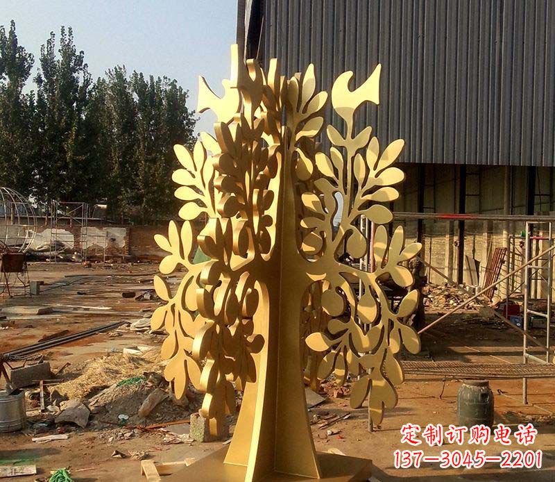 泉州不锈钢树叶雕塑艺术的精美表现