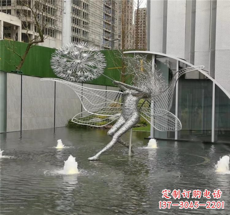 泉州不锈钢园林蒲公英雕塑