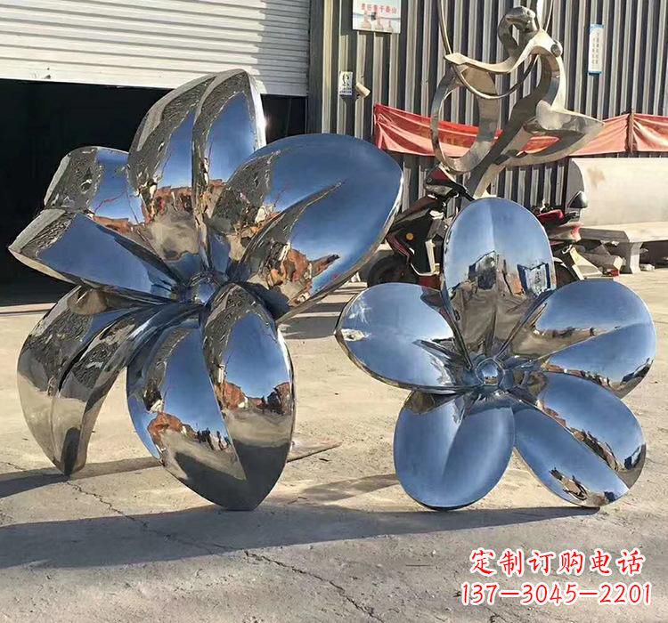 泉州不锈钢园林艺术荷花雕塑