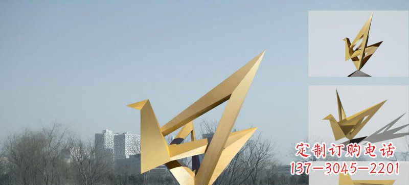 泉州不锈钢仙鹤雕塑灵动的艺术符号