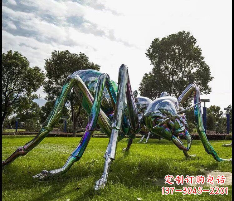 泉州不锈钢蜘蛛公园动物雕塑