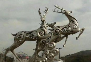 泉州梅花鹿雕塑——祥云梅花鹿广场的标志