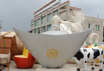 泉州不锈钢元宝雕塑精美而珍贵