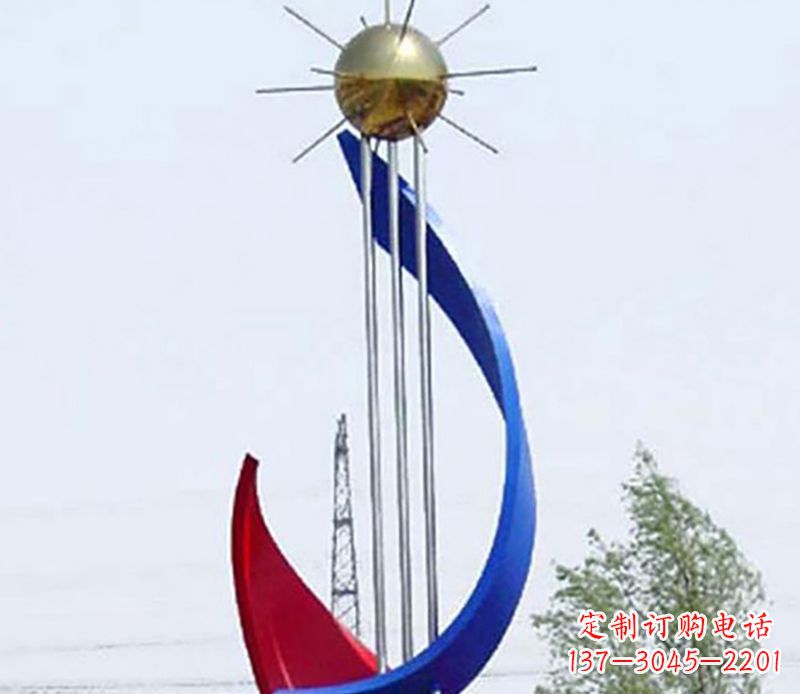 泉州流动的美——不锈钢飘带雕塑